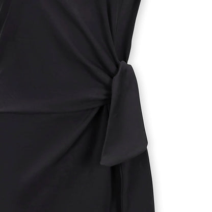 Organic Knit Tie Midi Dress