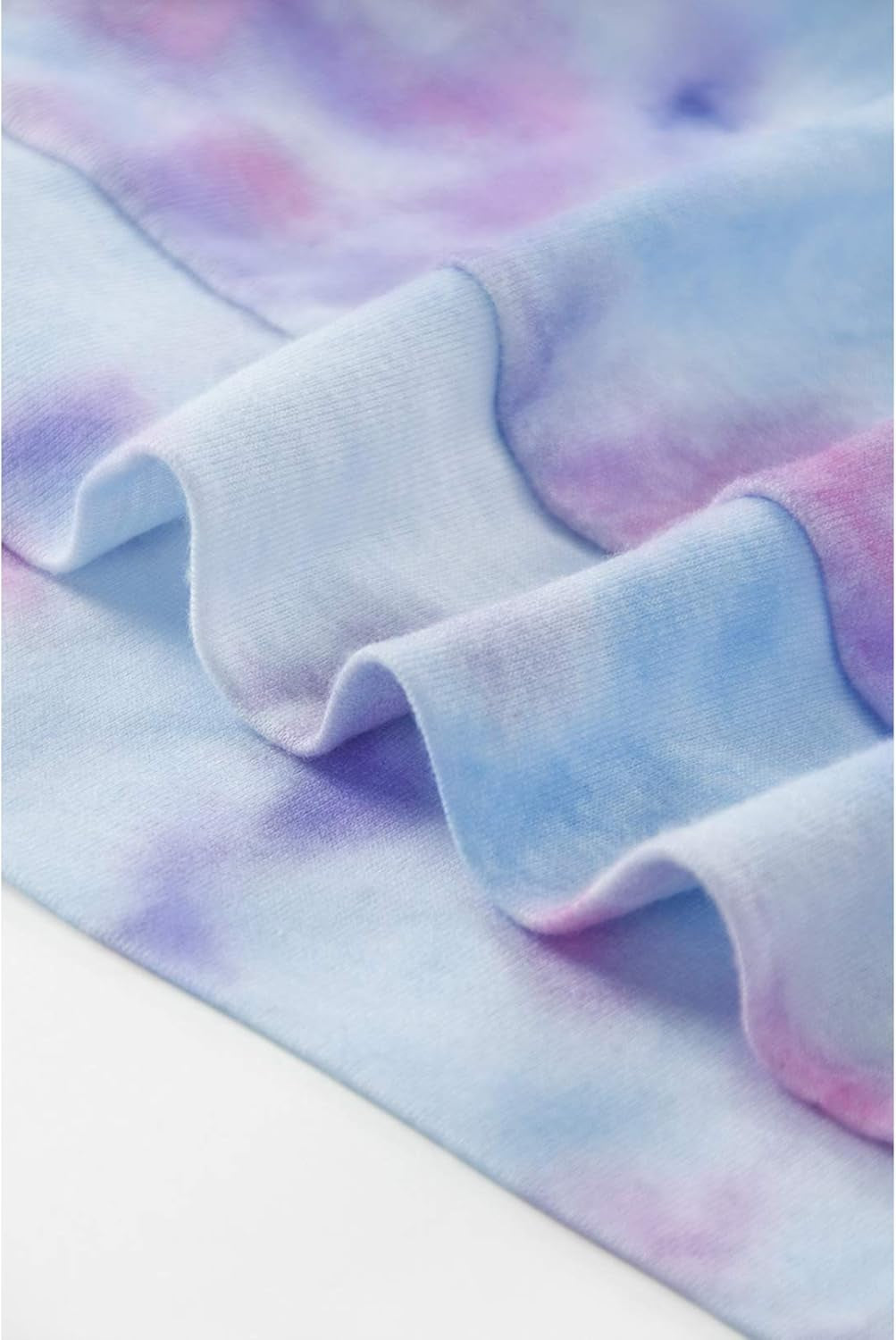 Women'S Mama Bear T Shirt Tie Dye Long Sleeve Patches Pockets Top Multicolor L