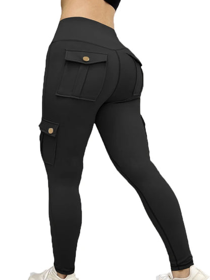 Women'S High-Waisted Pockets Gym Leggings – Stylish and Comfortable Stretch Fitness Pants for Outdoor and Athletic Activities