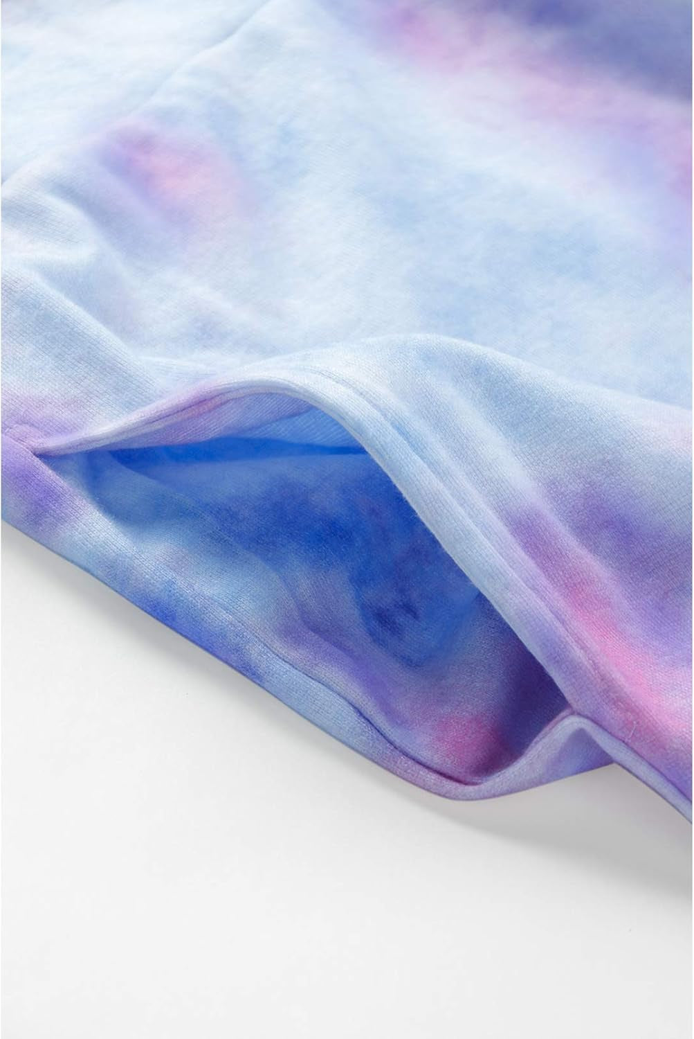 Women'S Mama Bear T Shirt Tie Dye Long Sleeve Patches Pockets Top Multicolor L